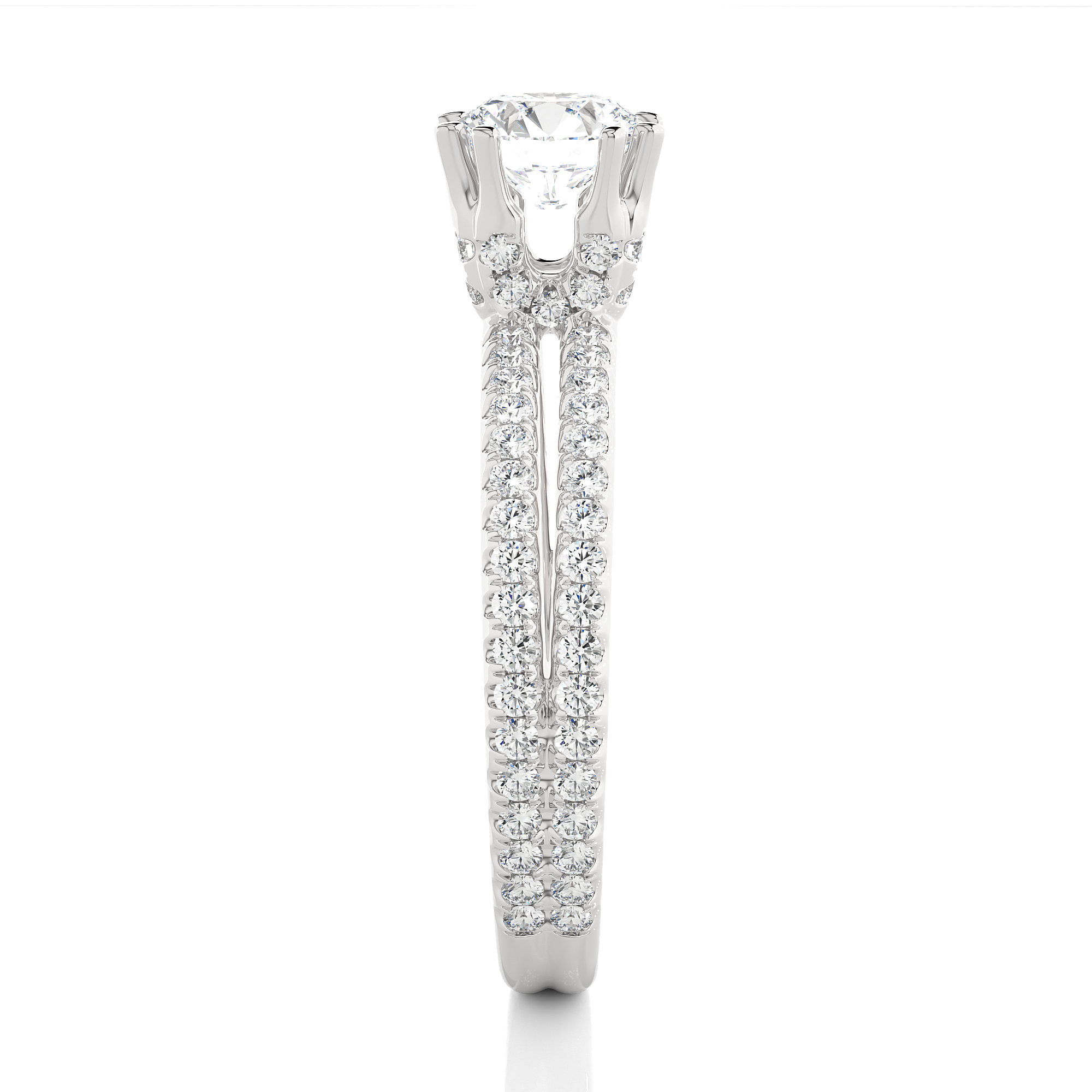 1.32 Carat H Color VS1 Clarity Diamond Studded Natural Diamond Ring.